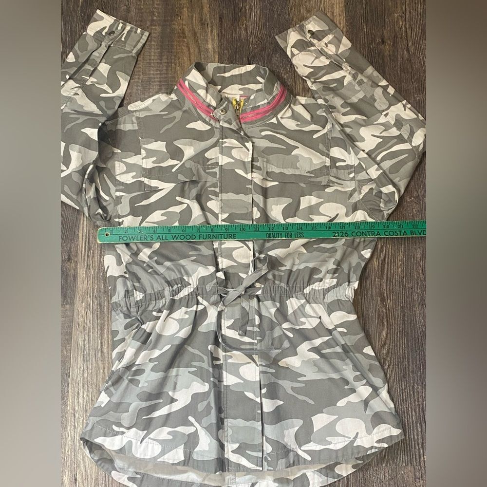 Tribal Jacket Grey White Camo Contrast Zippers Size Medium - Picture 7 of 8
